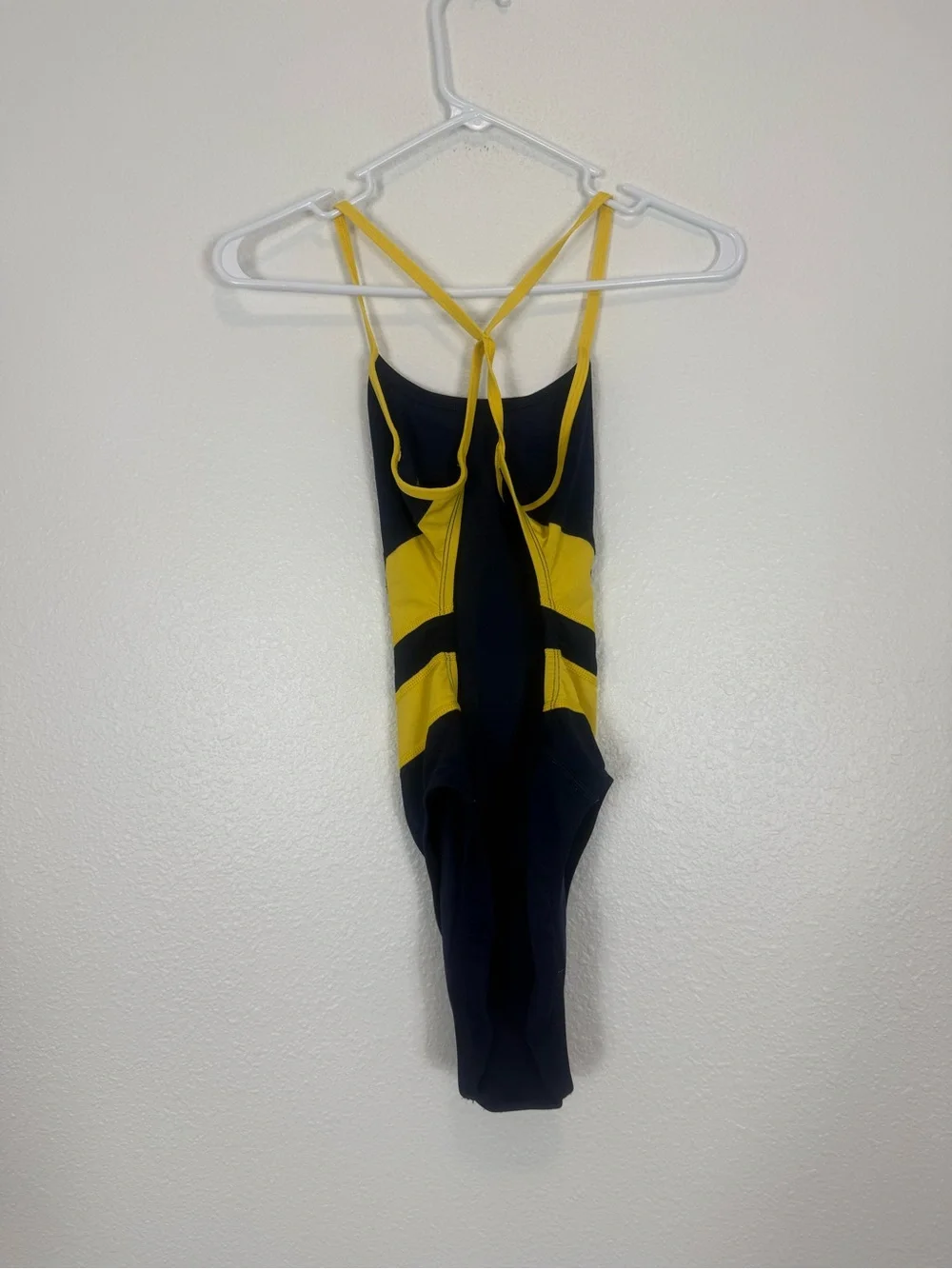 Nike Racing Hydrastrong VEX Racerback One Piece Swimsuit Navy Yellow